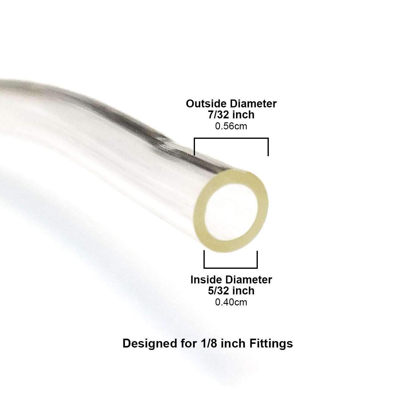 Onfireguy 6 Feet Premium High Performance 5/32 Inch Clear Fuel Line | Small Engine Gas Oil Injection Line Flexible Fuel Hose For 1/8 Inch Fittings | Optimal Performance And Durability